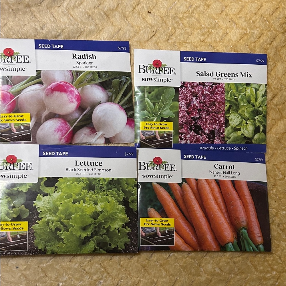 BURPEE Sow Simple Seed Tape Variety Pack